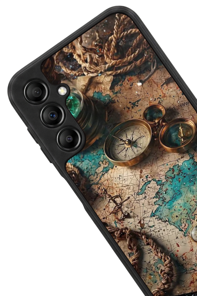 Samsung Galaxy A14 Uyumlu Harita Tasarımlı Glossy Premium Kılıf