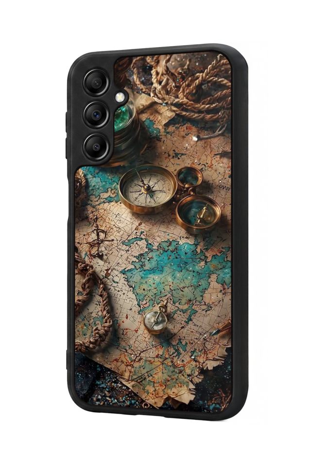 Samsung Galaxy A14 Uyumlu Harita Tasarımlı Glossy Premium Kılıf