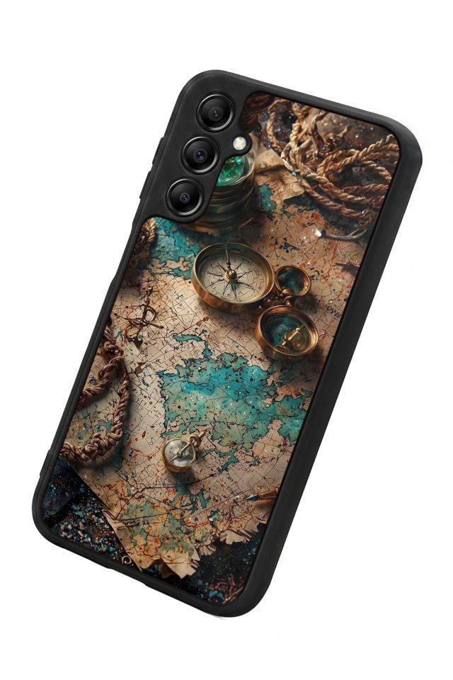 Samsung Galaxy A14 Uyumlu Harita Tasarımlı Glossy Premium Kılıf