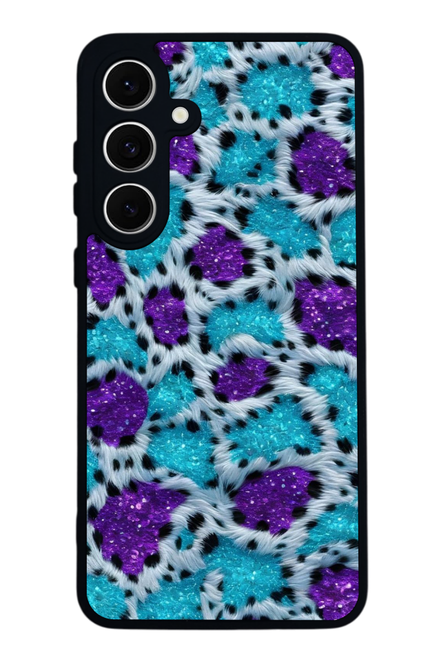 Samsung Galaxy S24 FE Uyumlu Hologram Leopar Tasarımlı Glossy Premium Kılıf