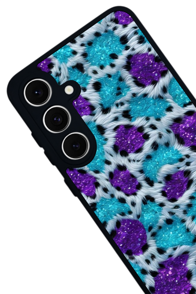 Samsung Galaxy S24 FE Uyumlu Hologram Leopar Tasarımlı Glossy Premium Kılıf