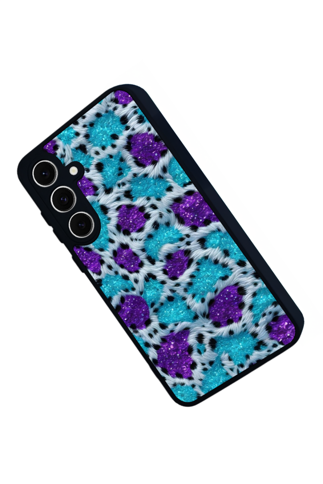 Samsung Galaxy S24 FE Uyumlu Hologram Leopar Tasarımlı Glossy Premium Kılıf