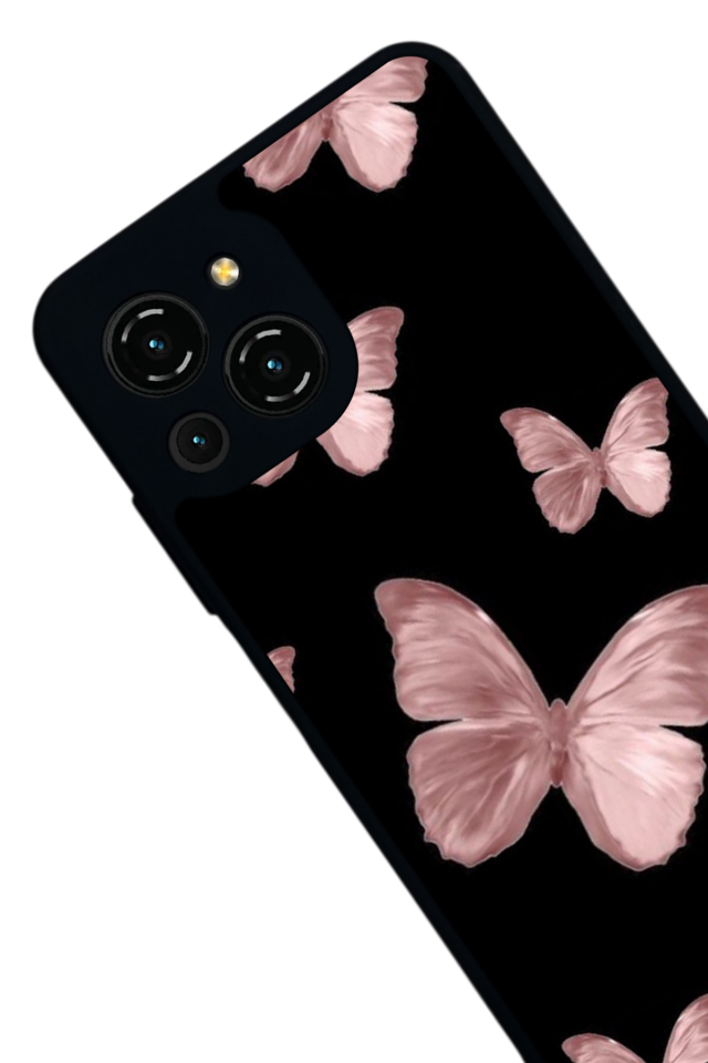 Reeder S23 Pro Max Uyumlu Kelebek Tasarımlı Glossy Premium Kılıf