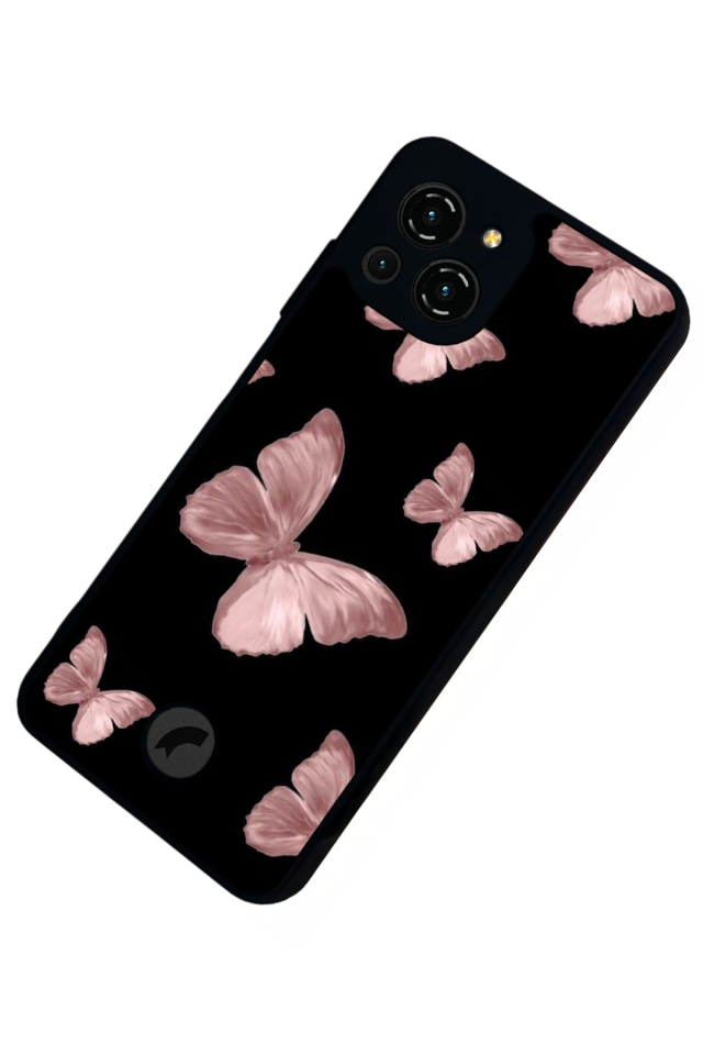 Reeder S23 Pro Max Uyumlu Kelebek Tasarımlı Glossy Premium Kılıf