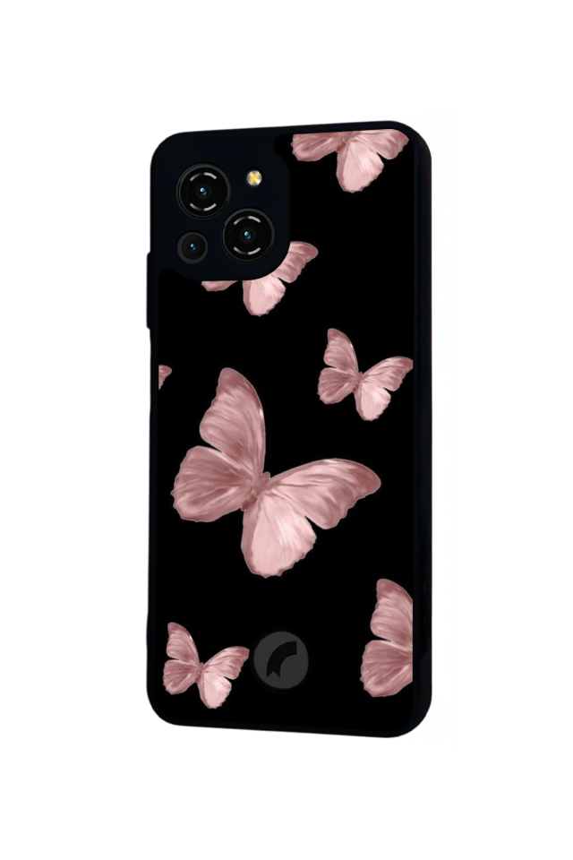 Reeder S23 Pro Max Uyumlu Kelebek Tasarımlı Glossy Premium Kılıf