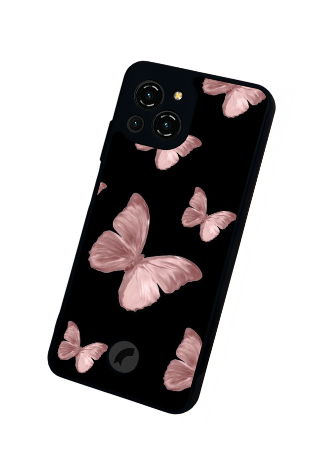 Reeder S23 Pro Max Uyumlu Kelebek Tasarımlı Glossy Premium Kılıf