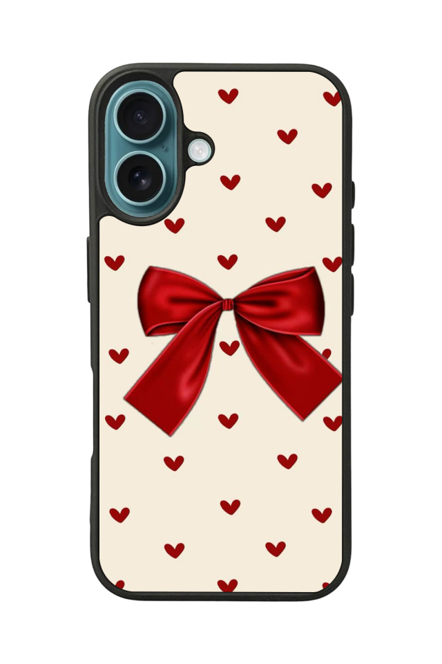 iPhone 16 Plus Uyumlu Kurdele Tasarımlı Glossy Premium Kılıf