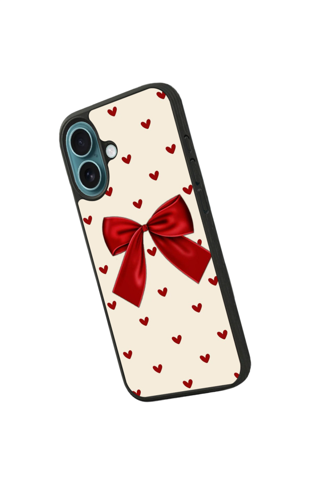 iPhone 16 Plus Uyumlu Kurdele Tasarımlı Glossy Premium Kılıf