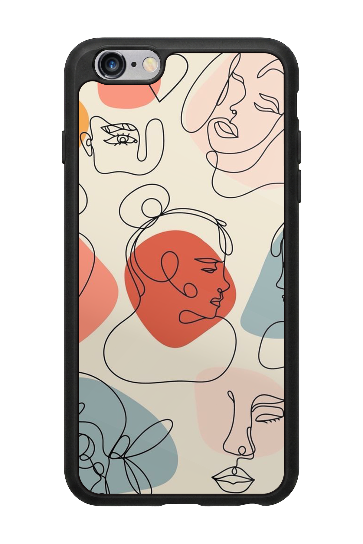 iPhone 6s Plus Uyumlu Line Art Tasarımlı Glossy Premium Kılıf