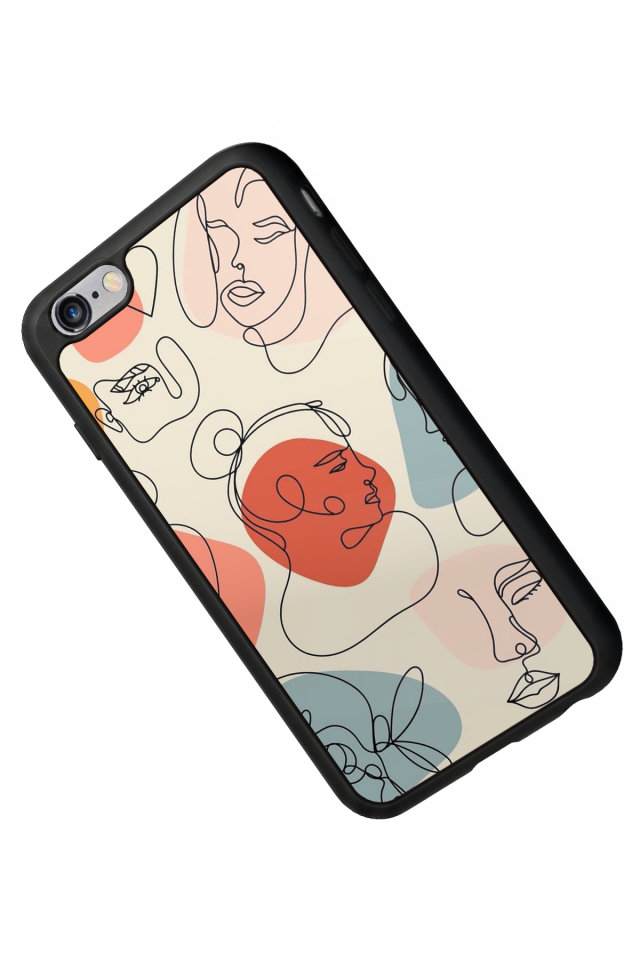 iPhone 6s Plus Uyumlu Line Art Tasarımlı Glossy Premium Kılıf