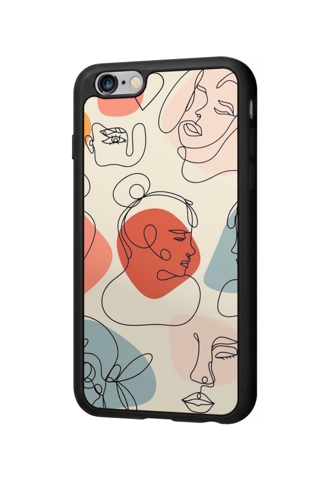 iPhone 6s Plus Uyumlu Line Art Tasarımlı Glossy Premium Kılıf