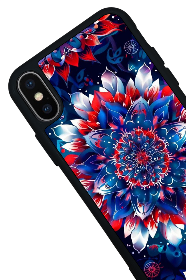 iPhone XS Max Uyumlu Mandala Tasarımlı Glossy Premium Kılıf