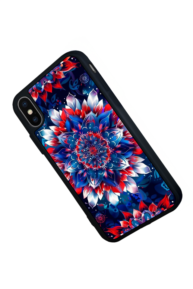 iPhone XS Max Uyumlu Mandala Tasarımlı Glossy Premium Kılıf
