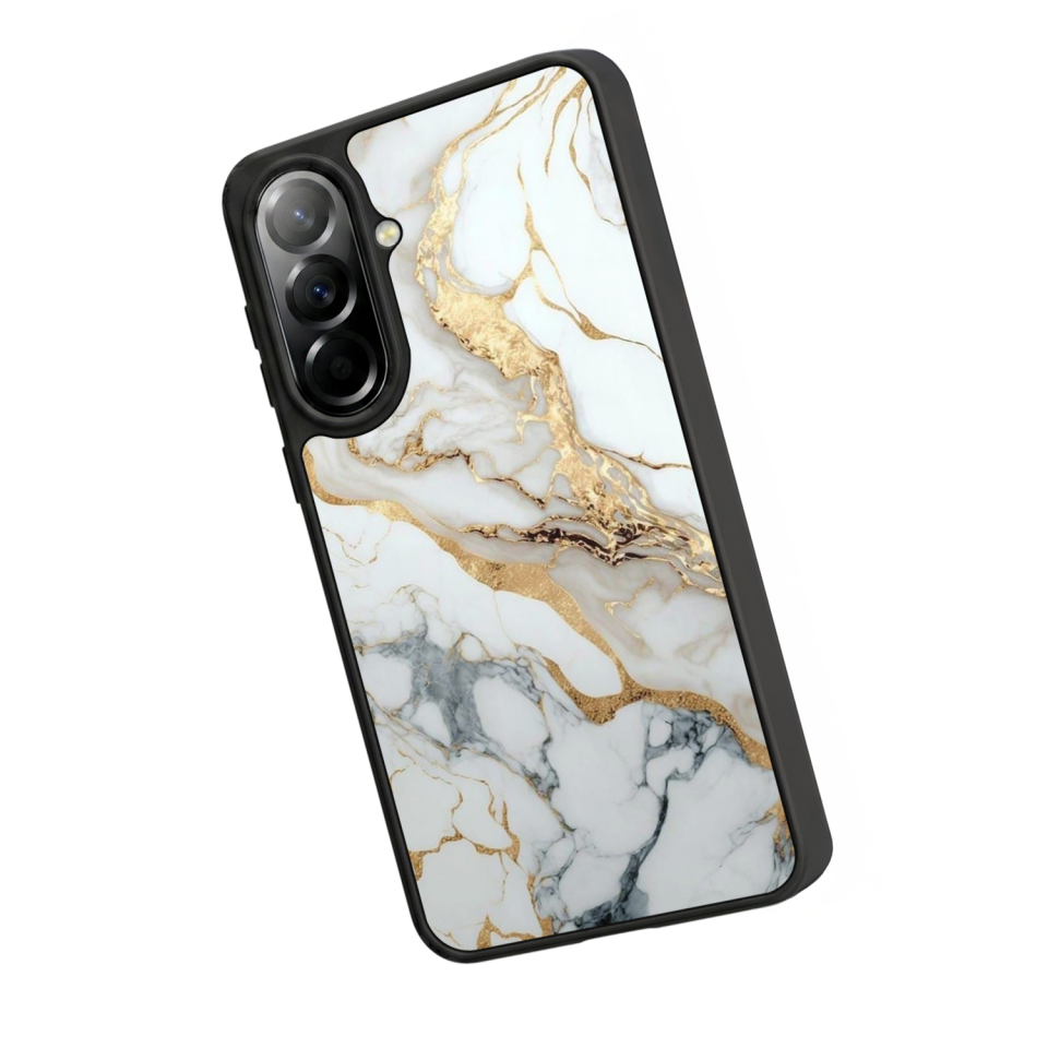 Samsung Galaxy A57 Uyumlu Mermer Marble Tasarımlı Glossy Premium Kılıf