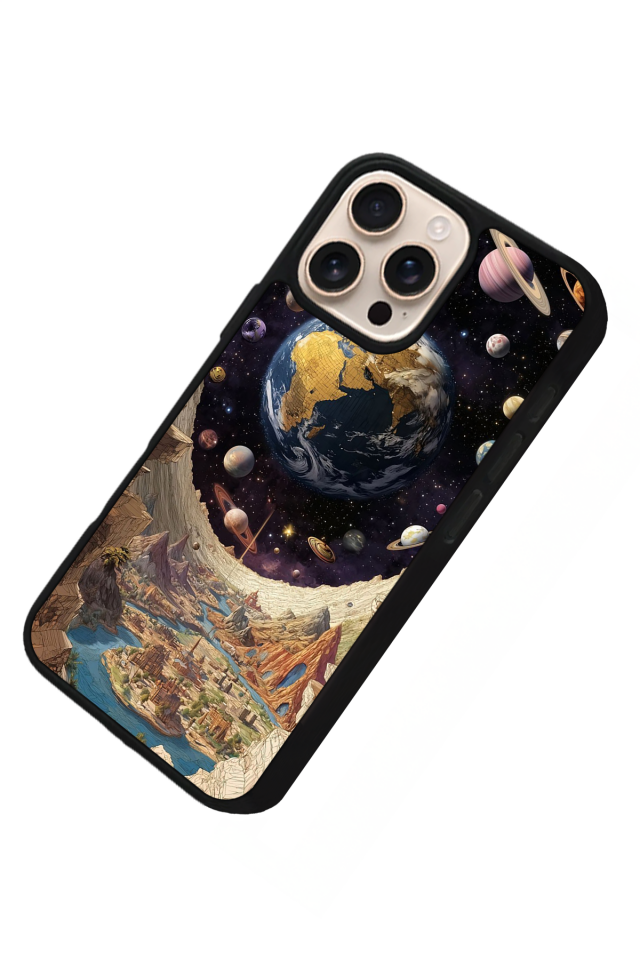 iPhone 14 Pro Max Uyumlu Uzay Tasarımlı Glossy Premium Kılıf