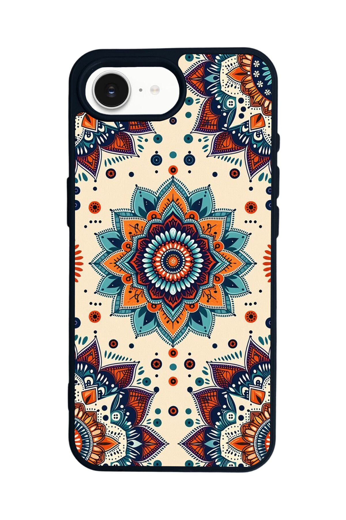 iPhone 16E Uyumlu Mandaal Tasarımlı Glossy Premium Kılıf