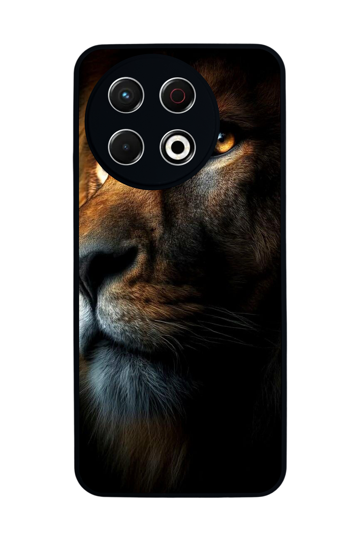 Tecno Spark 30 Pro Uyumlu Aslan Tasarımlı Glossy Premium Kılıf