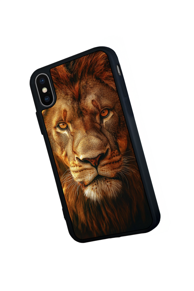 iPhone X/ XS Uyumlu Aslan Tasarımlı Glossy Premium Kılıf