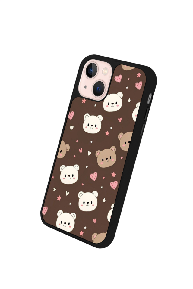 iPhone 13 Mini Uyumlu Ayı Tasarımlı Glossy Premium Kılıf