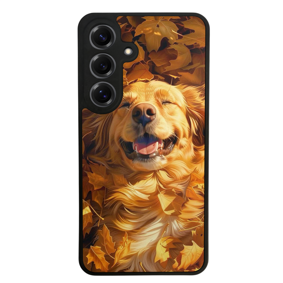 Samsung Galaxy S25 Uyumlu Golden Kopek Tasarımlı Glossy Premium Kılıf