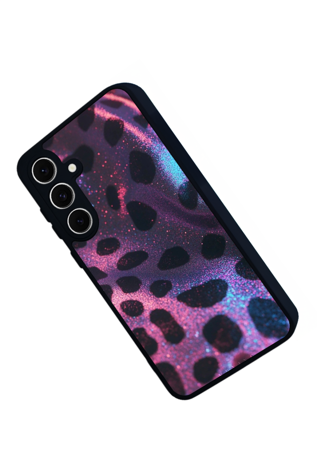Samsung Galaxy S24 FE Uyumlu Hologram Leopar Tasarımlı Glossy Premium Kılıf