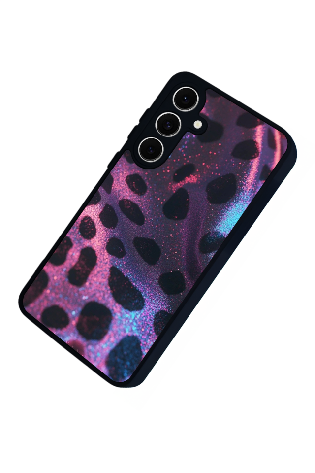 Samsung Galaxy S24 FE Uyumlu Hologram Leopar Tasarımlı Glossy Premium Kılıf