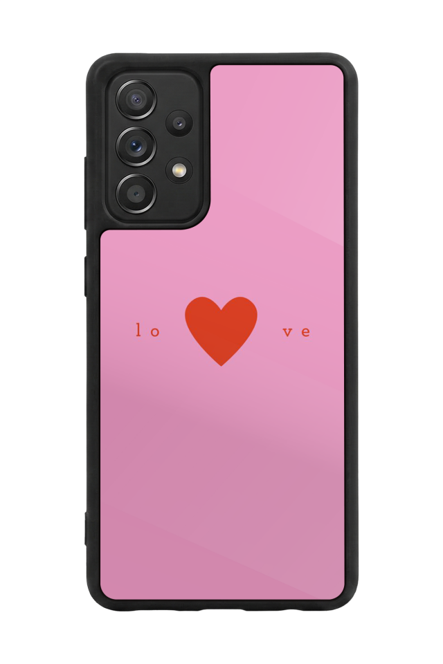 Samsung Galaxy A72 Uyumlu Kalp Love Tasarımlı Glossy Premium Kılıf
