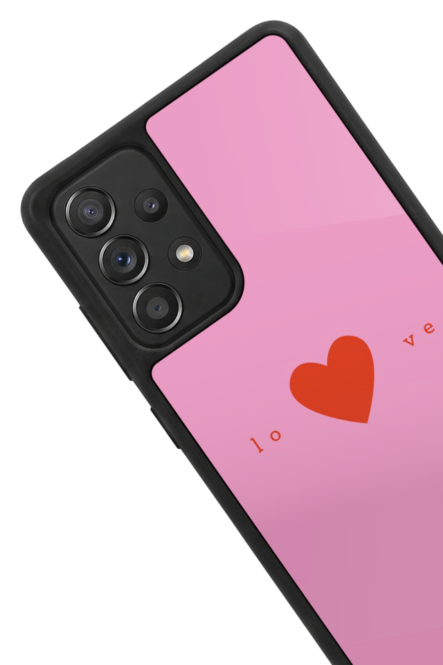 Samsung Galaxy A72 Uyumlu Kalp Love Tasarımlı Glossy Premium Kılıf