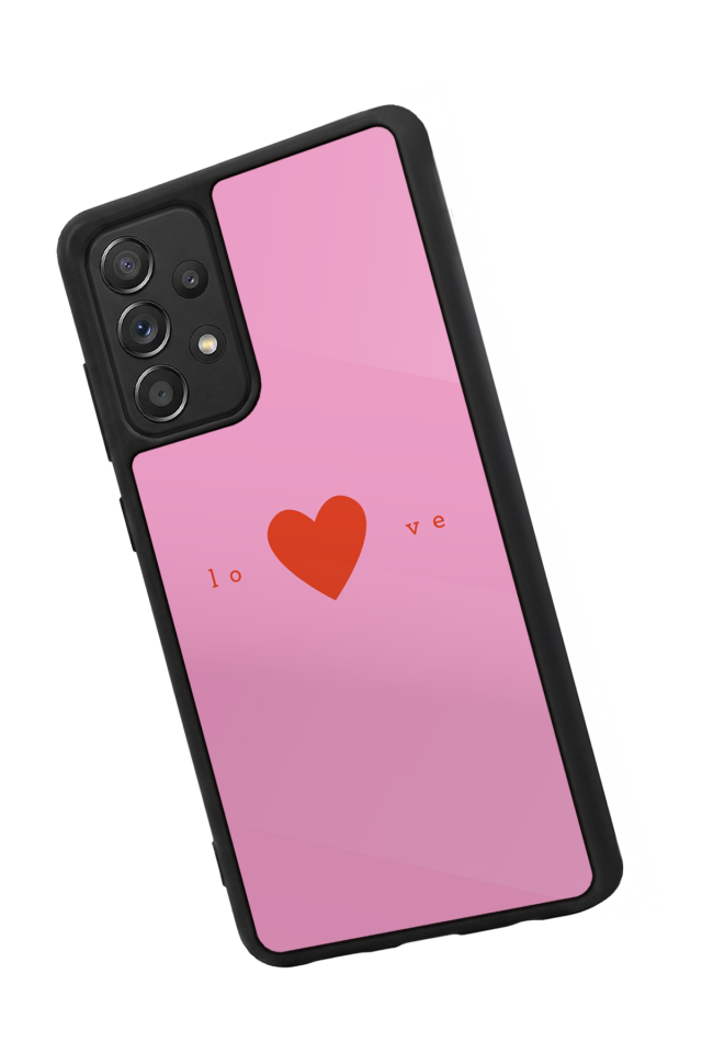 Samsung Galaxy A72 Uyumlu Kalp Love Tasarımlı Glossy Premium Kılıf