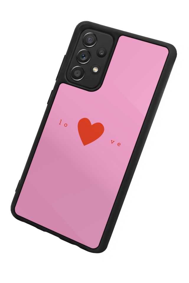 Samsung Galaxy A72 Uyumlu Kalp Love Tasarımlı Glossy Premium Kılıf