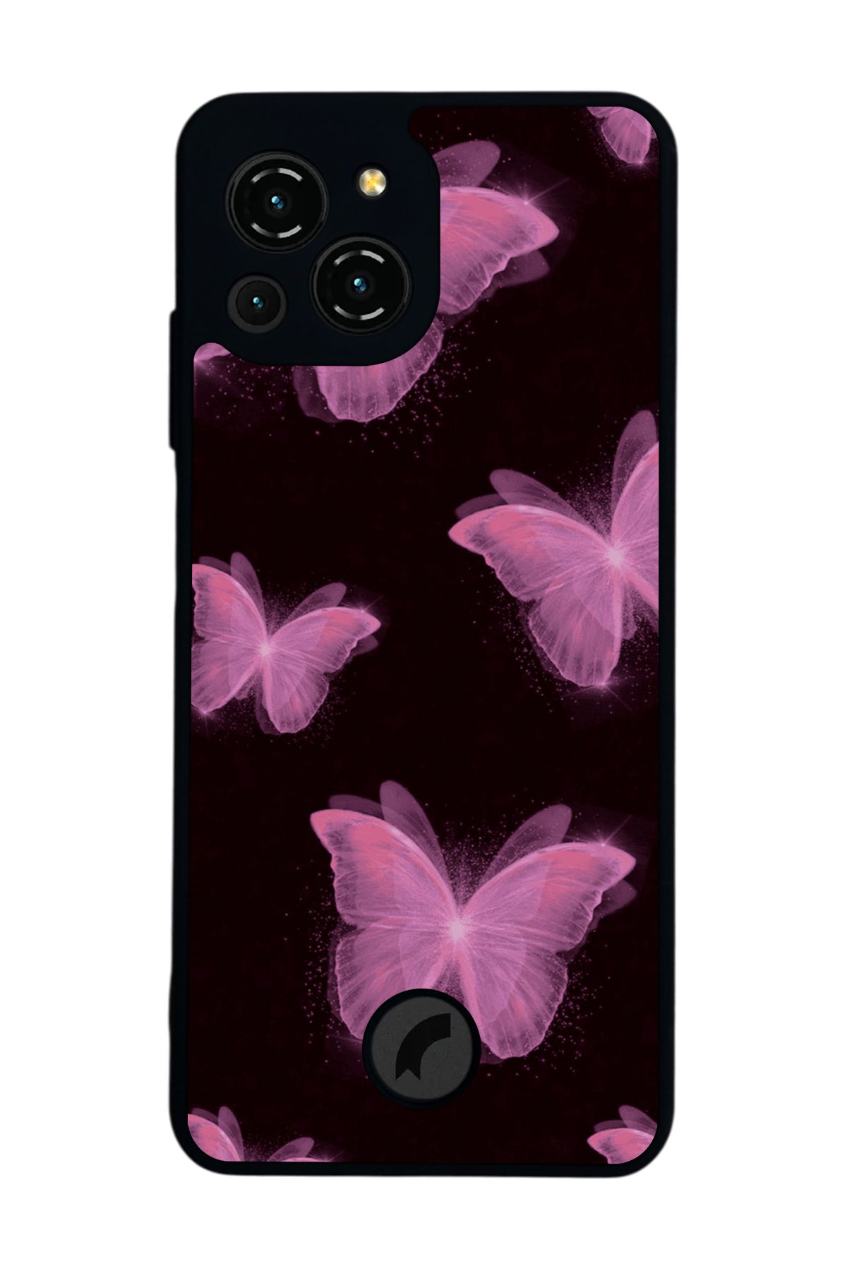 Reeder S23 Pro Max Uyumlu Kelebek Tasarımlı Glossy Premium Kılıf