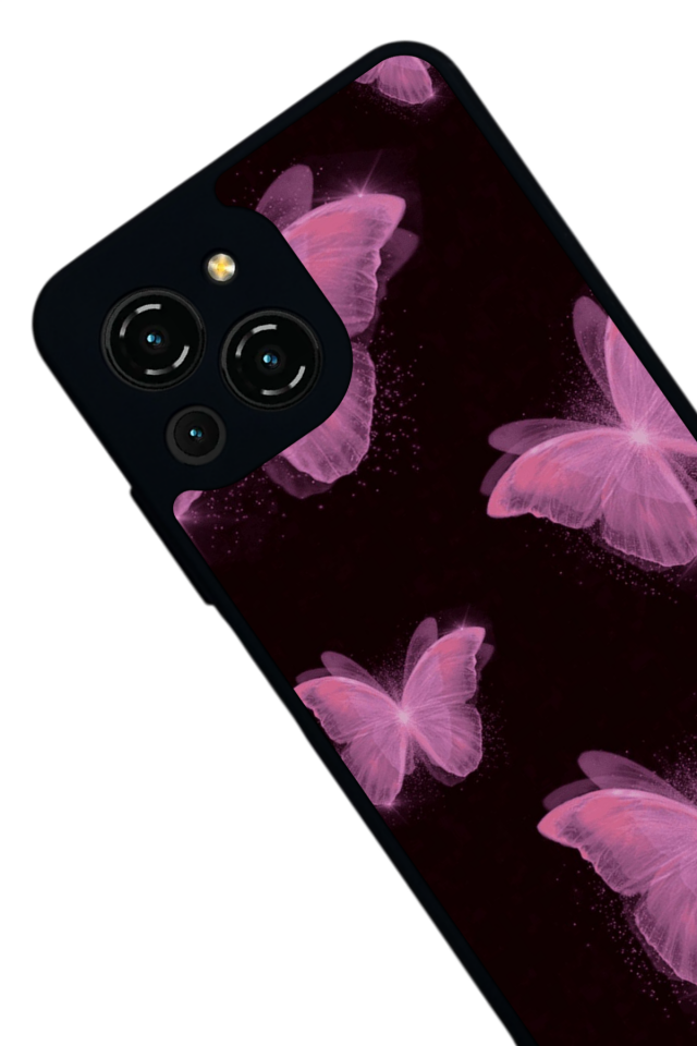 Reeder S23 Pro Max Uyumlu Kelebek Tasarımlı Glossy Premium Kılıf