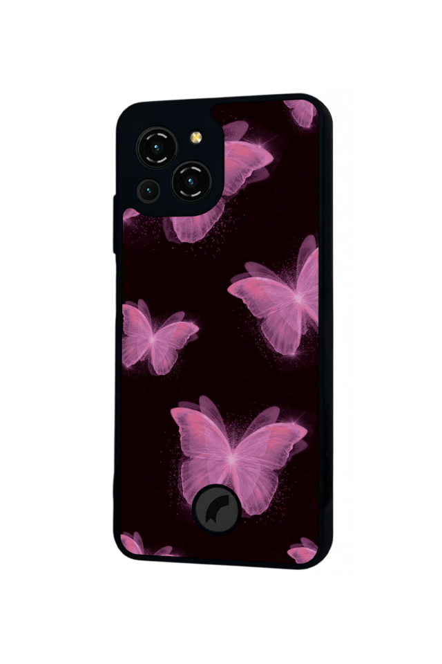 Reeder S23 Pro Max Uyumlu Kelebek Tasarımlı Glossy Premium Kılıf