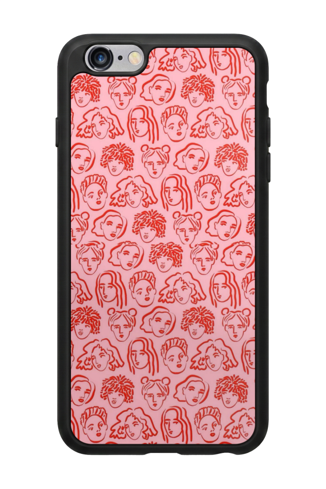 iPhone 6s Plus Uyumlu Line Art Tasarımlı Glossy Premium Kılıf