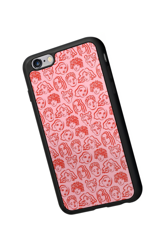 iPhone 6s Plus Uyumlu Line Art Tasarımlı Glossy Premium Kılıf