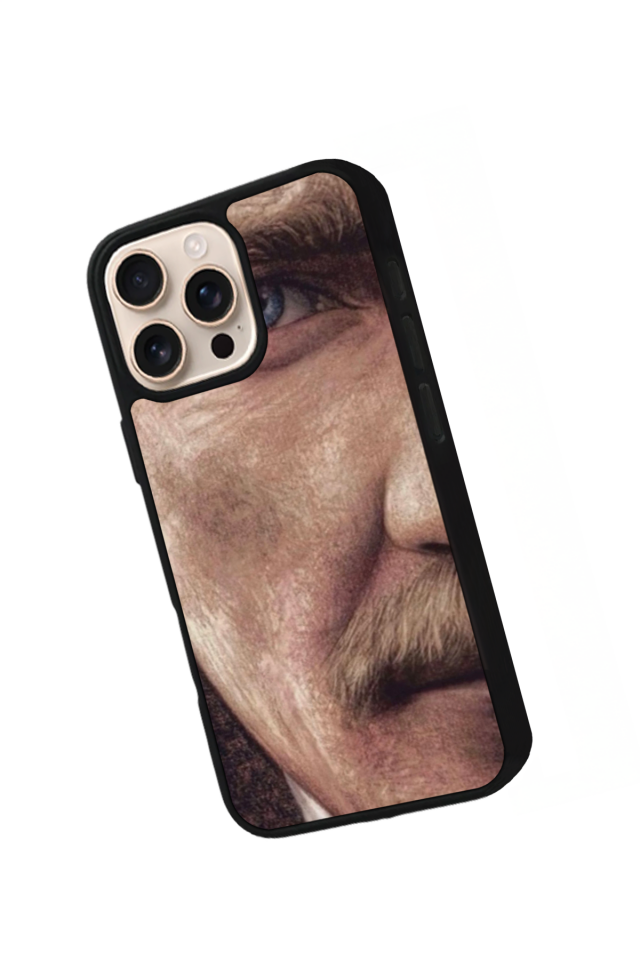 iPhone 15 Pro Max Uyumlu Mustafa Kemal Ataturk Tasarımlı Glossy Premium Kılıf