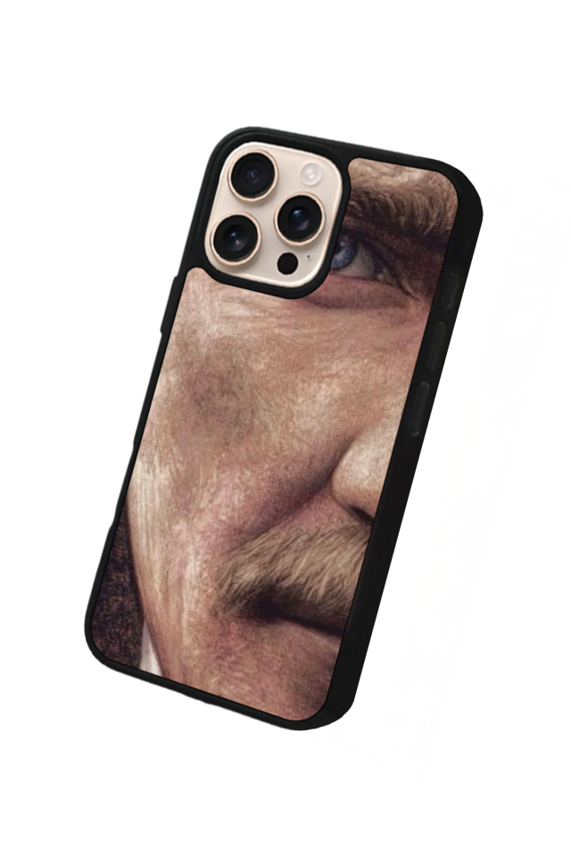 iPhone 15 Pro Max Uyumlu Mustafa Kemal Ataturk Tasarımlı Glossy Premium Kılıf