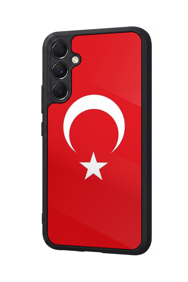 Samsung Galaxy M34 Uyumlu Türk Bayragi Tasarımlı Glossy Premium Kılıf