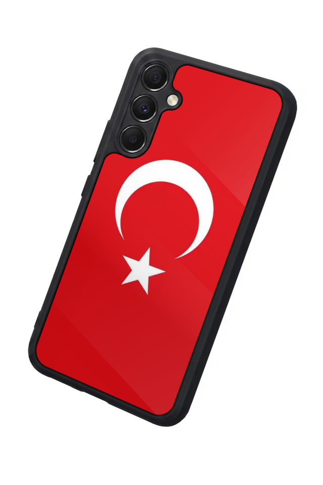 Samsung Galaxy M34 Uyumlu Türk Bayragi Tasarımlı Glossy Premium Kılıf