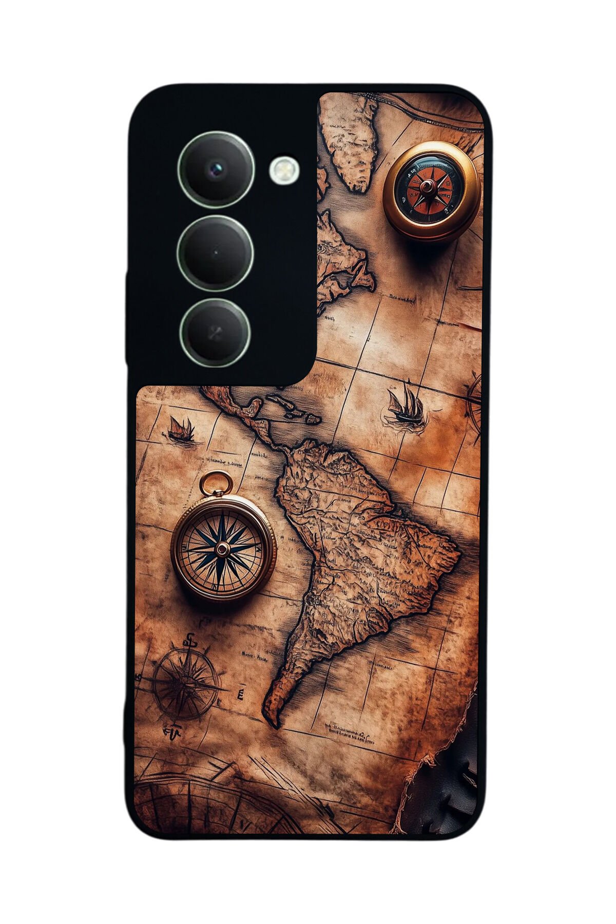 Xiaomi Redmi 15 5G Uyumlu Harita Tasarımlı Glossy Premium Kılıf