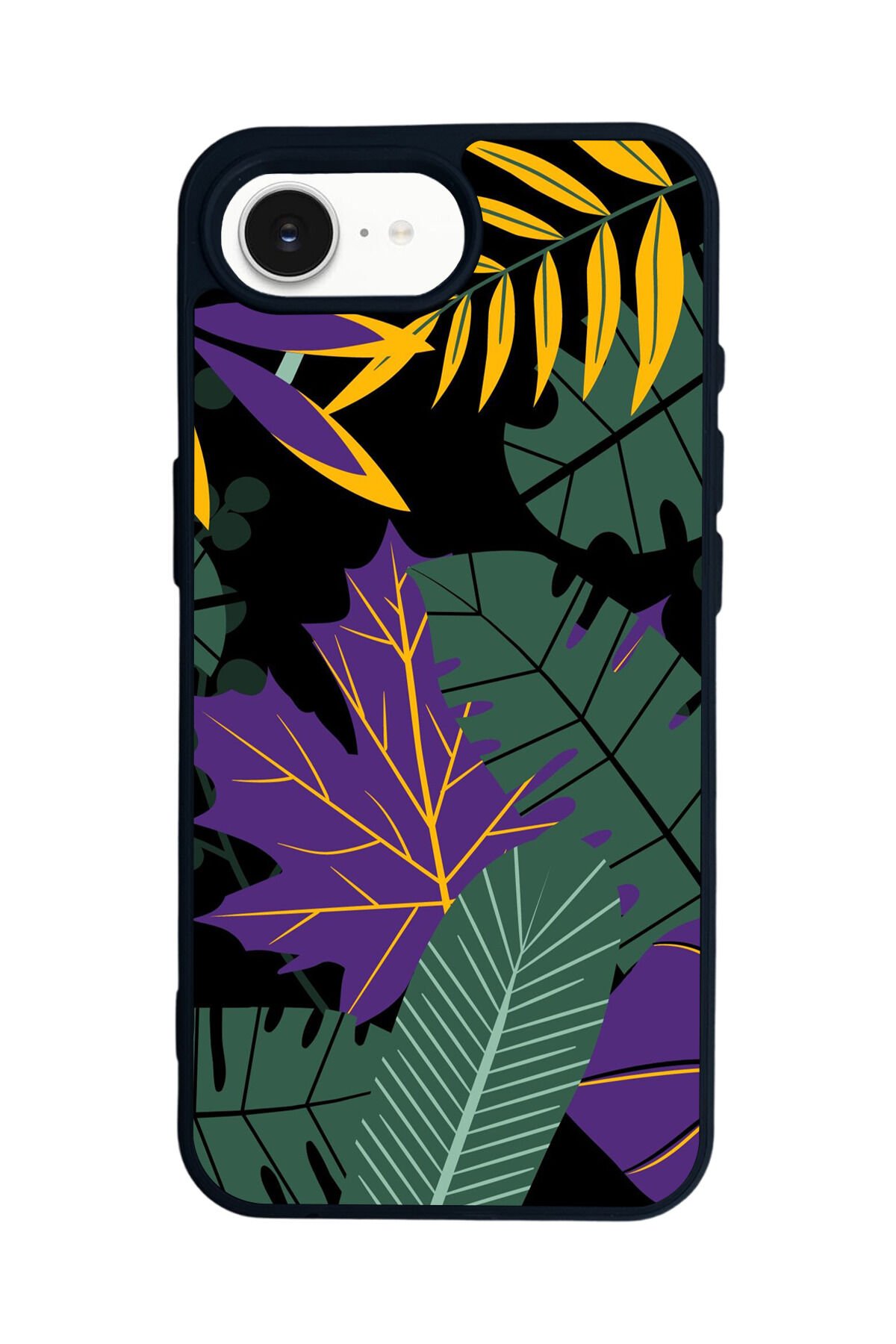 iPhone 16E Uyumlu Botanik Tasarımlı Glossy Premium Kılıf