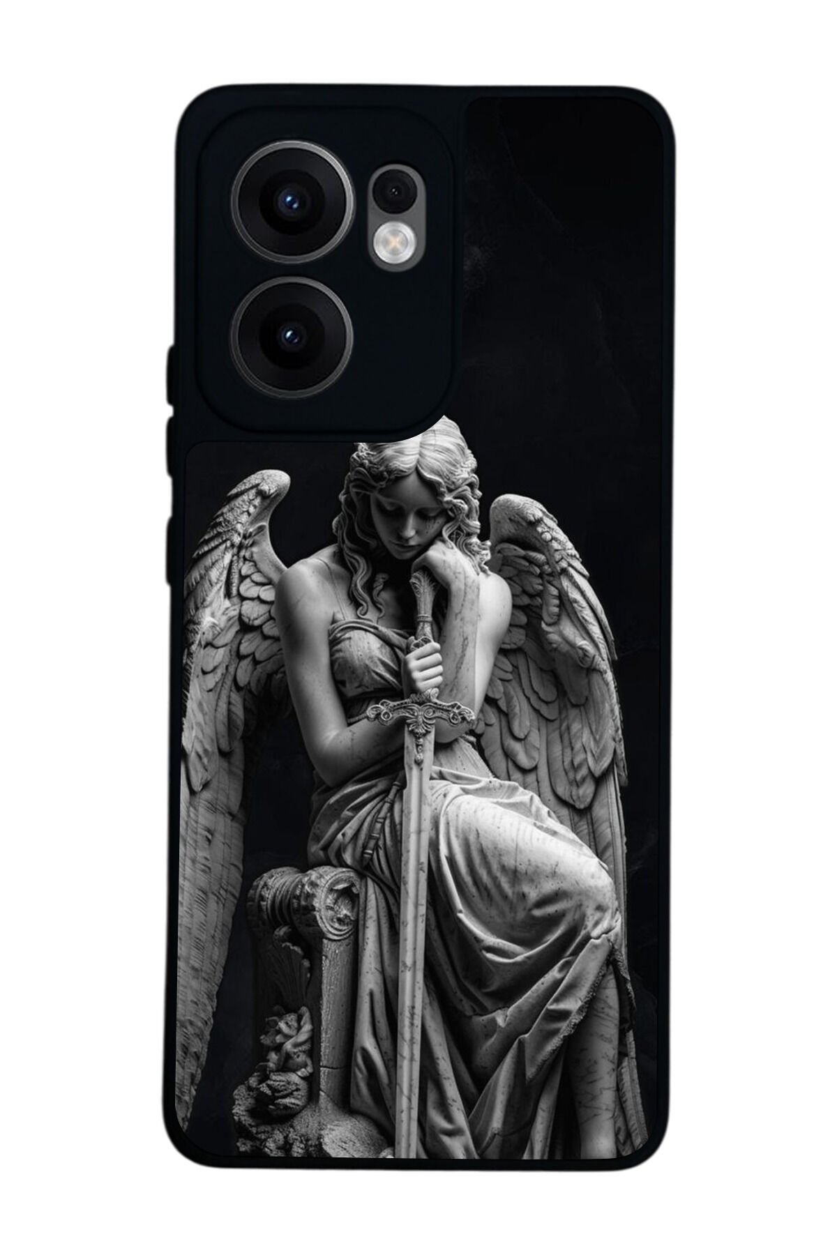Oppo Reno 13F Uyumlu Melek Tasarımlı Glossy Premium Kılıf