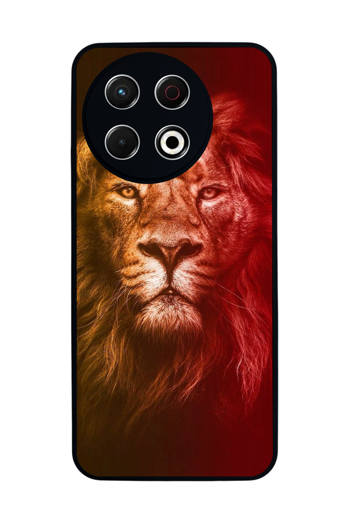 Tecno Spark 30 Pro Uyumlu Aslan Tasarımlı Glossy Premium Kılıf