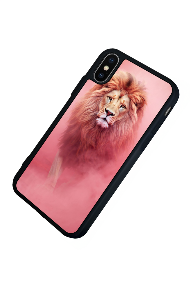 iPhone X/ XS Uyumlu Aslan Tasarımlı Glossy Premium Kılıf