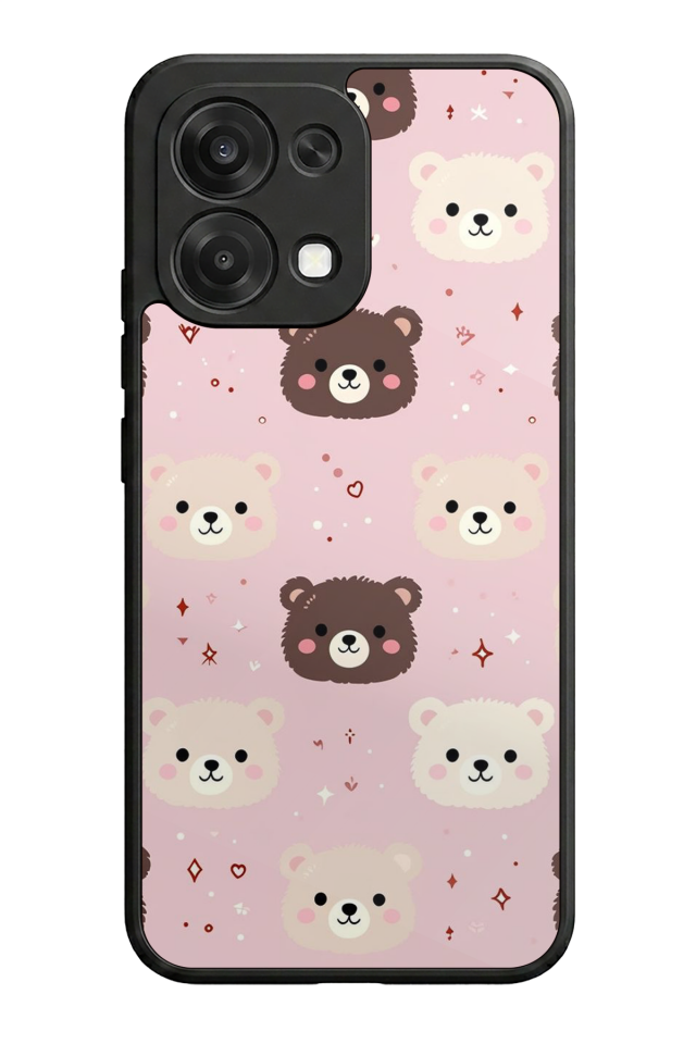 Oppo A6 Pro Uyumlu Ayı Tasarımlı Glossy Premium Kılıf