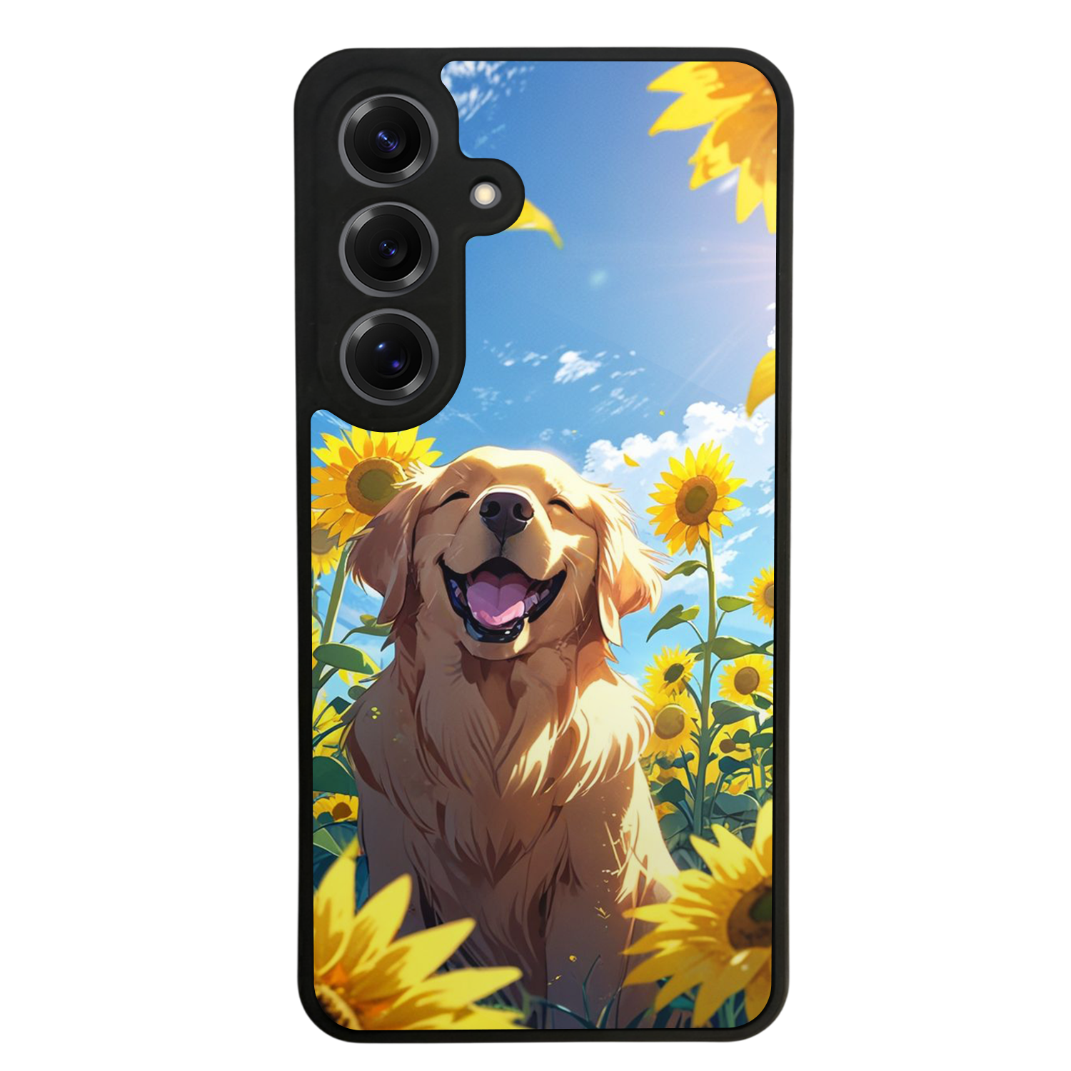 Samsung Galaxy S25 Uyumlu Golden Kopek Tasarımlı Glossy Premium Kılıf