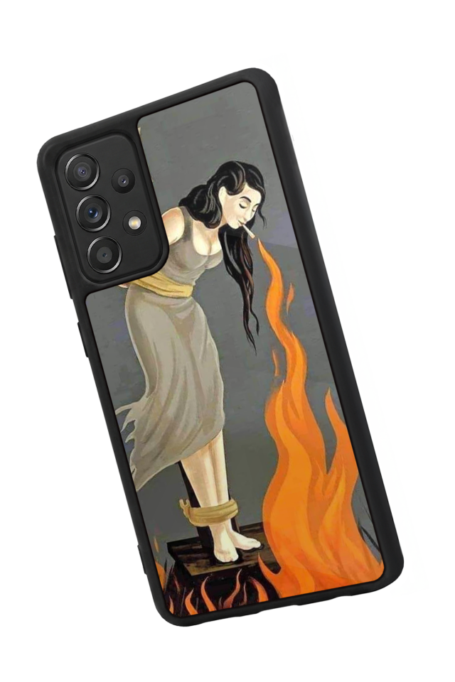 Samsung Galaxy A72 Uyumlu Kalp Love Tasarımlı Glossy Premium Kılıf