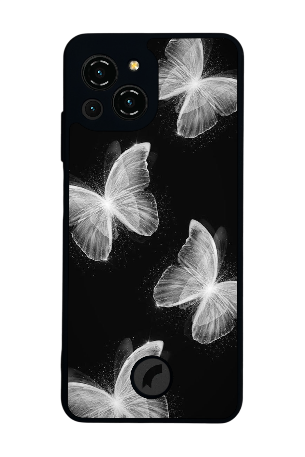 Reeder S23 Pro Max Uyumlu Kelebek Tasarımlı Glossy Premium Kılıf