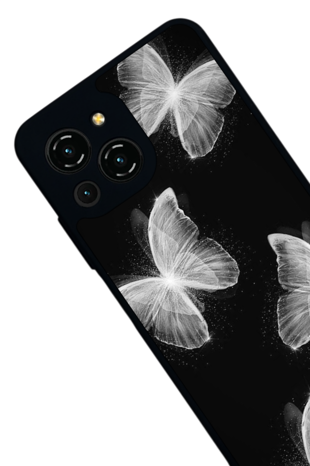 Reeder S23 Pro Max Uyumlu Kelebek Tasarımlı Glossy Premium Kılıf