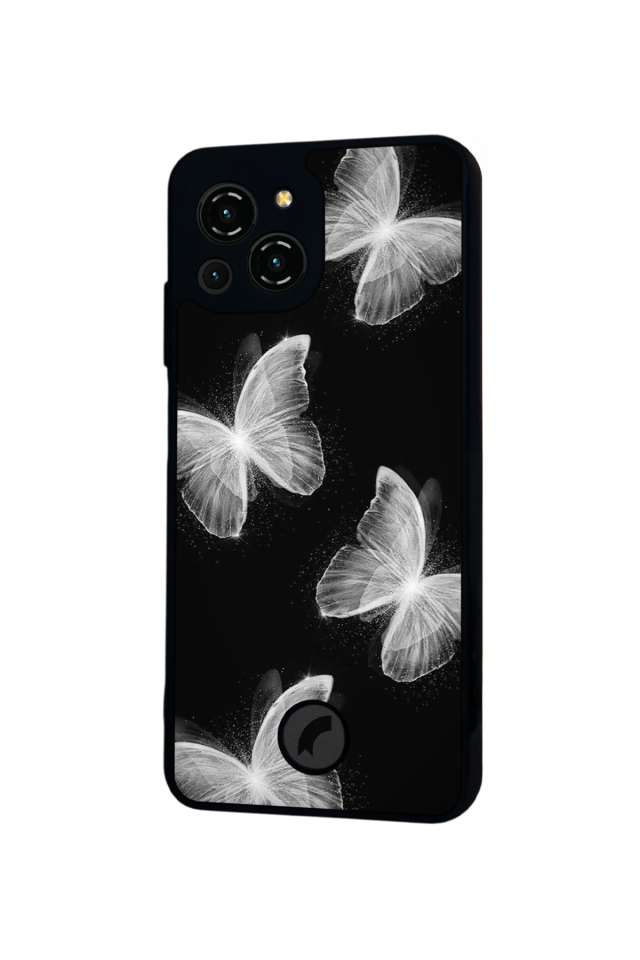 Reeder S23 Pro Max Uyumlu Kelebek Tasarımlı Glossy Premium Kılıf